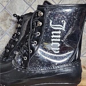 Juicy Couture Black Glitter Women's Boots size 7
